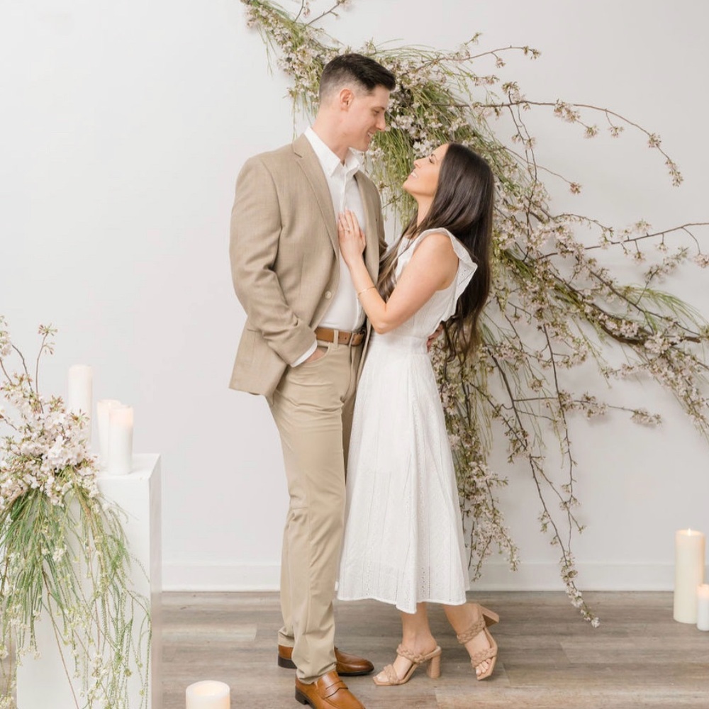 Petal & Pup white eyelet Marlee midi dress